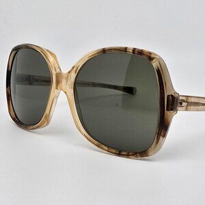 American Optical AO Saybrook Crystal Smoke Frame Grey Glass Lens Sunglasses USA